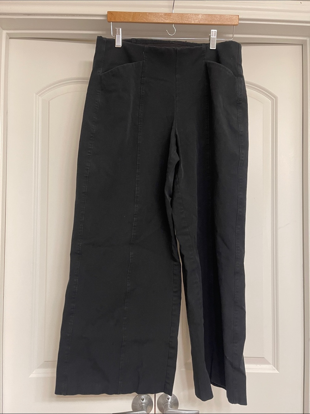 Old Navy Black Wide-Leg Pull-On Trousers